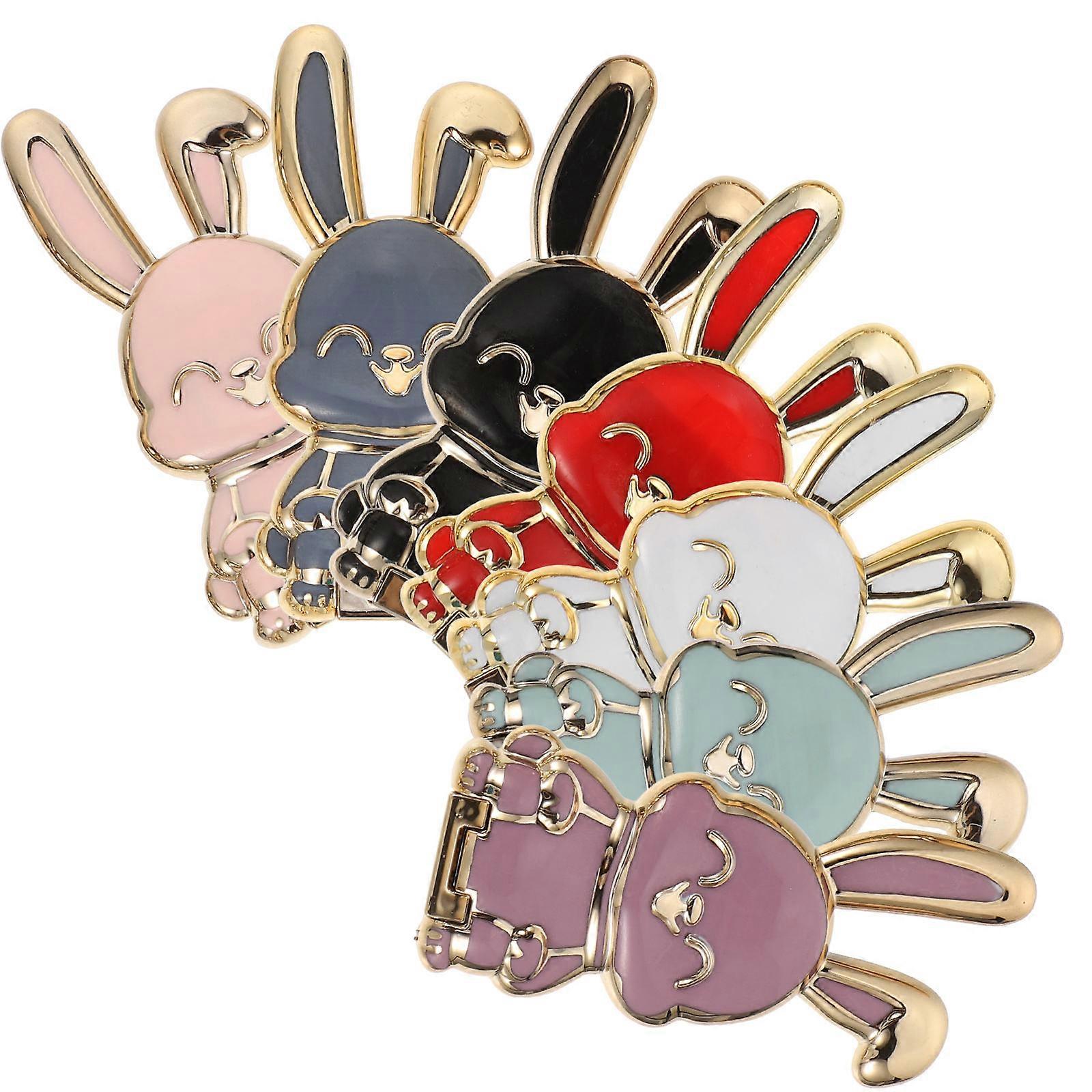 Adjustable Rabbit Shape Phone Holder With 21 Pcs Cartoon Design Ideal For Hands-Free Usage In Bedroom Office And Living Room