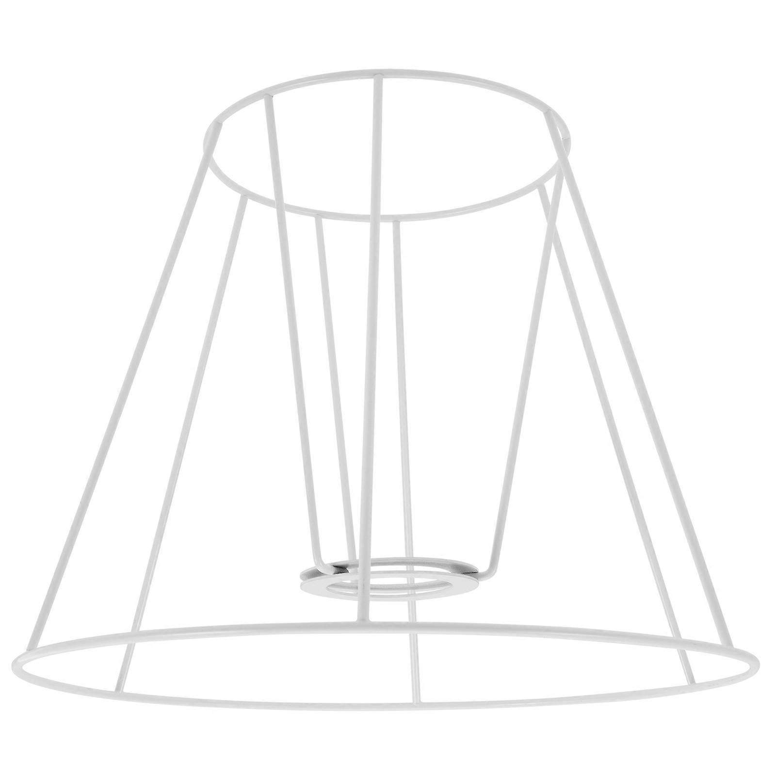 Lampshade Frame Iron Wire for Lamp Shade Protection 1 Piece White Light Socket
