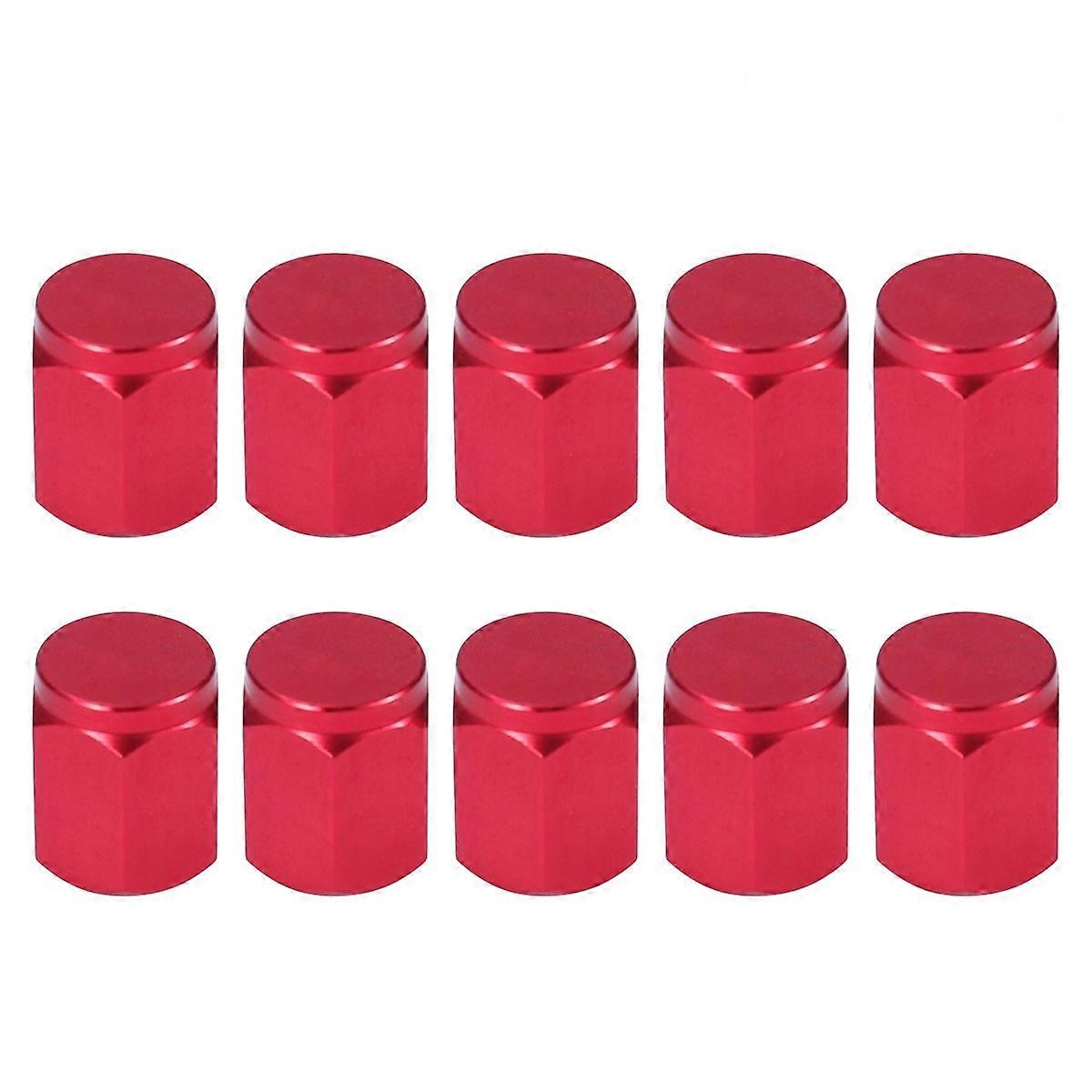 Bicycle Tire Valve Caps Aluminium Alloy Sealing Prevent Leakage Random Color 10Pcs
