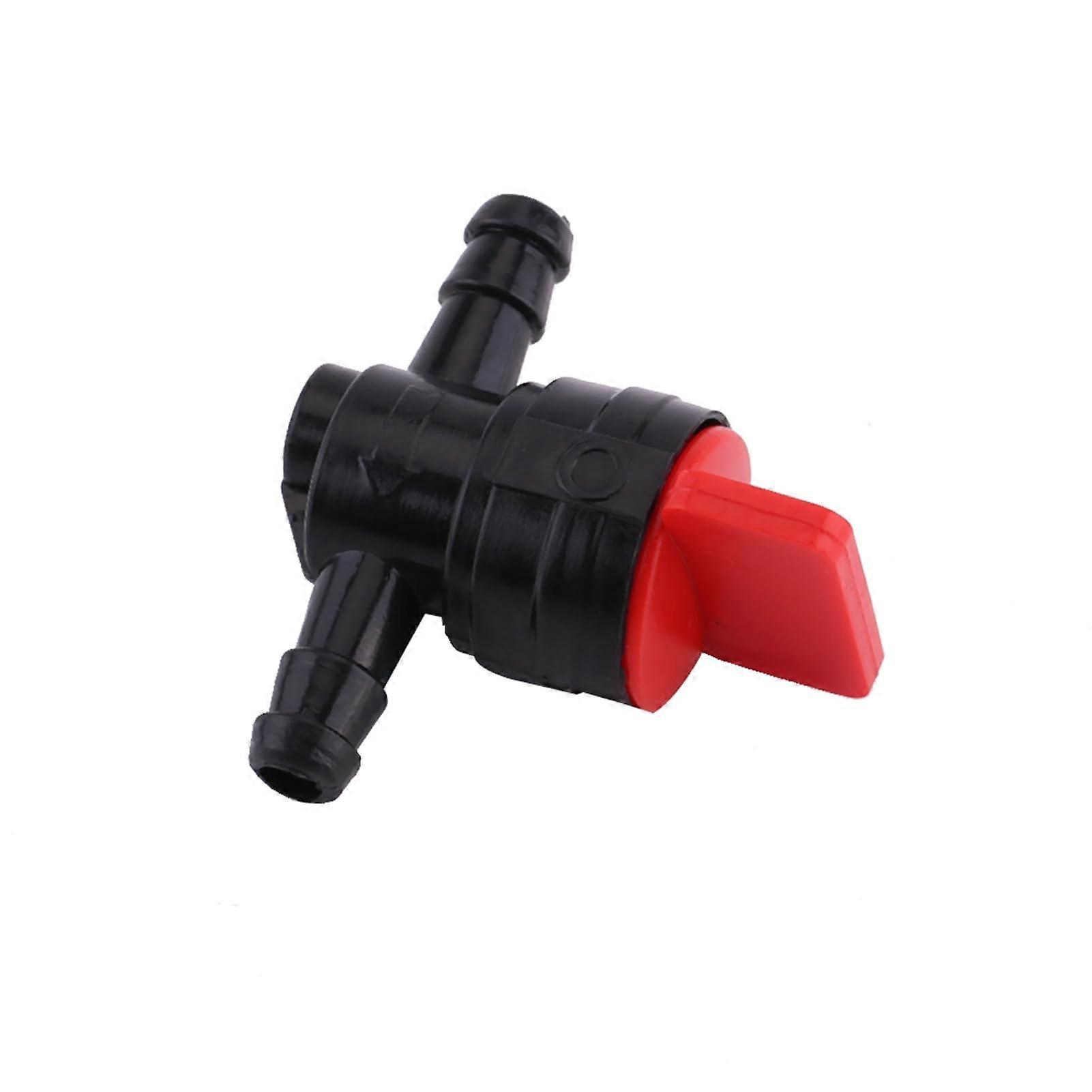 6mm Inline On/Off Fuel Tap Replacement For Universal 1/4 Pipe Hose Easy Install Plastic Black Red Most Engines