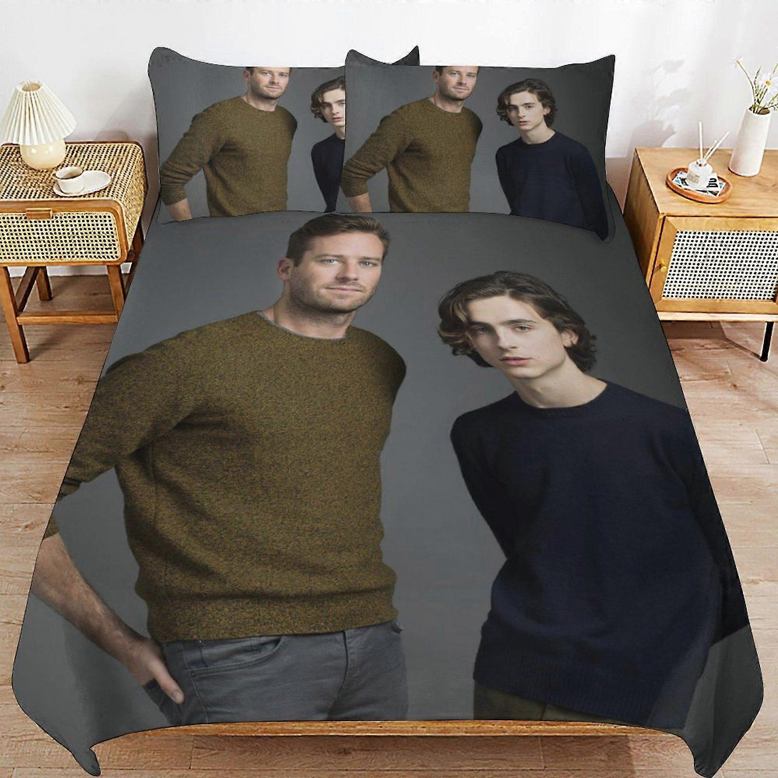 a116 Timothe Chalamet Light Feel Soft Touch Consistent Fabric Smooth Sleep Layer Duvet Cover Sets Comfort Kit b116