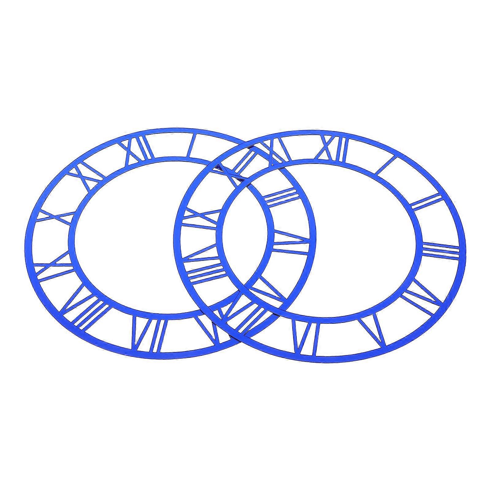 Acrylic Mirror Clock Roman Numeral Wall Clock for Decoration 6Pcs