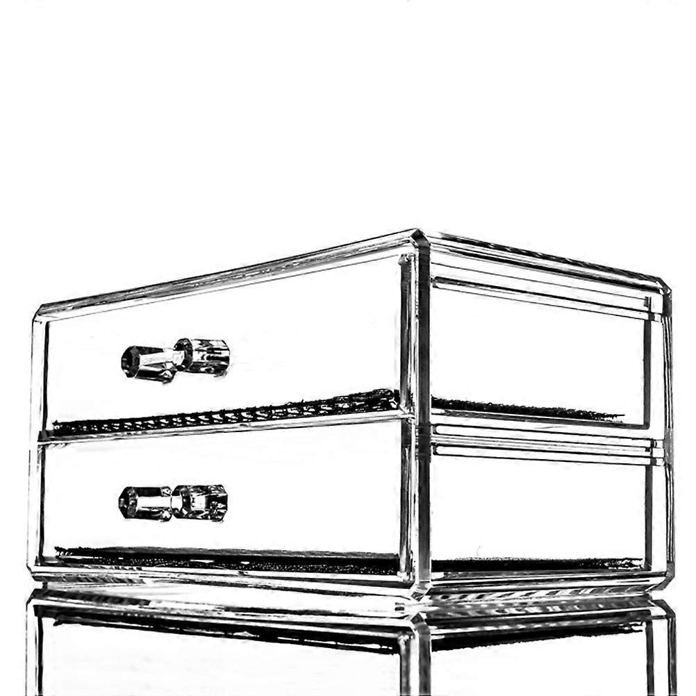 Makeup Holder Makeup Storage Organizer with 3Pcs 2 Tier Storage Box