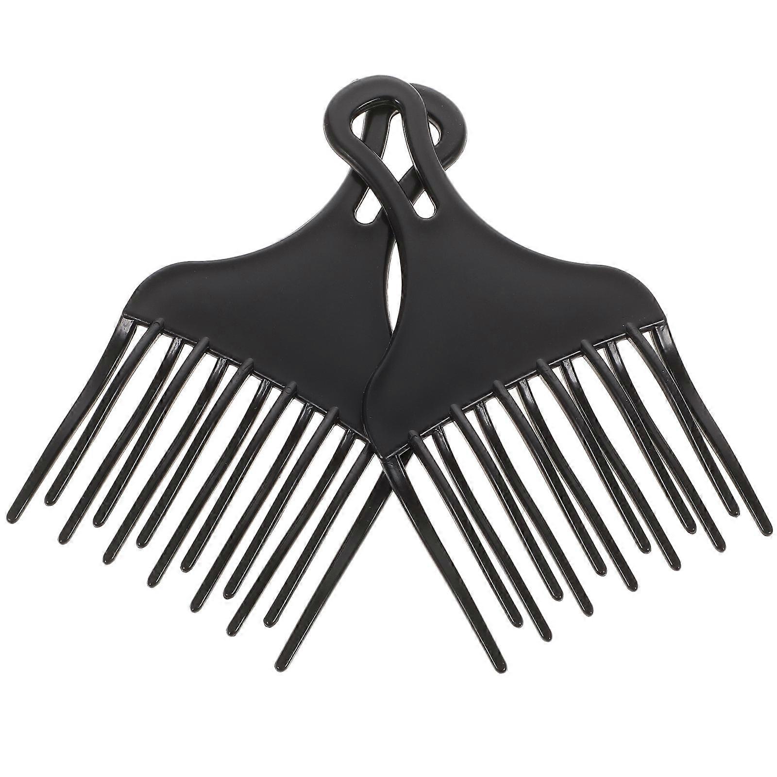 Styling Comb For Men Wide Tooth Comb For Detangling Black 2Pcs L Size