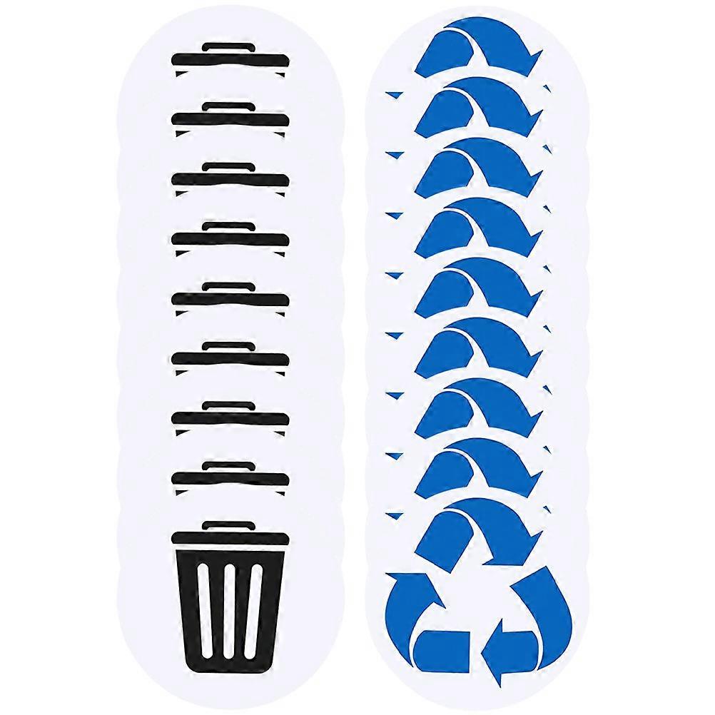Trash Can Decal Recycling Sticker for Waste Sorting 1Set