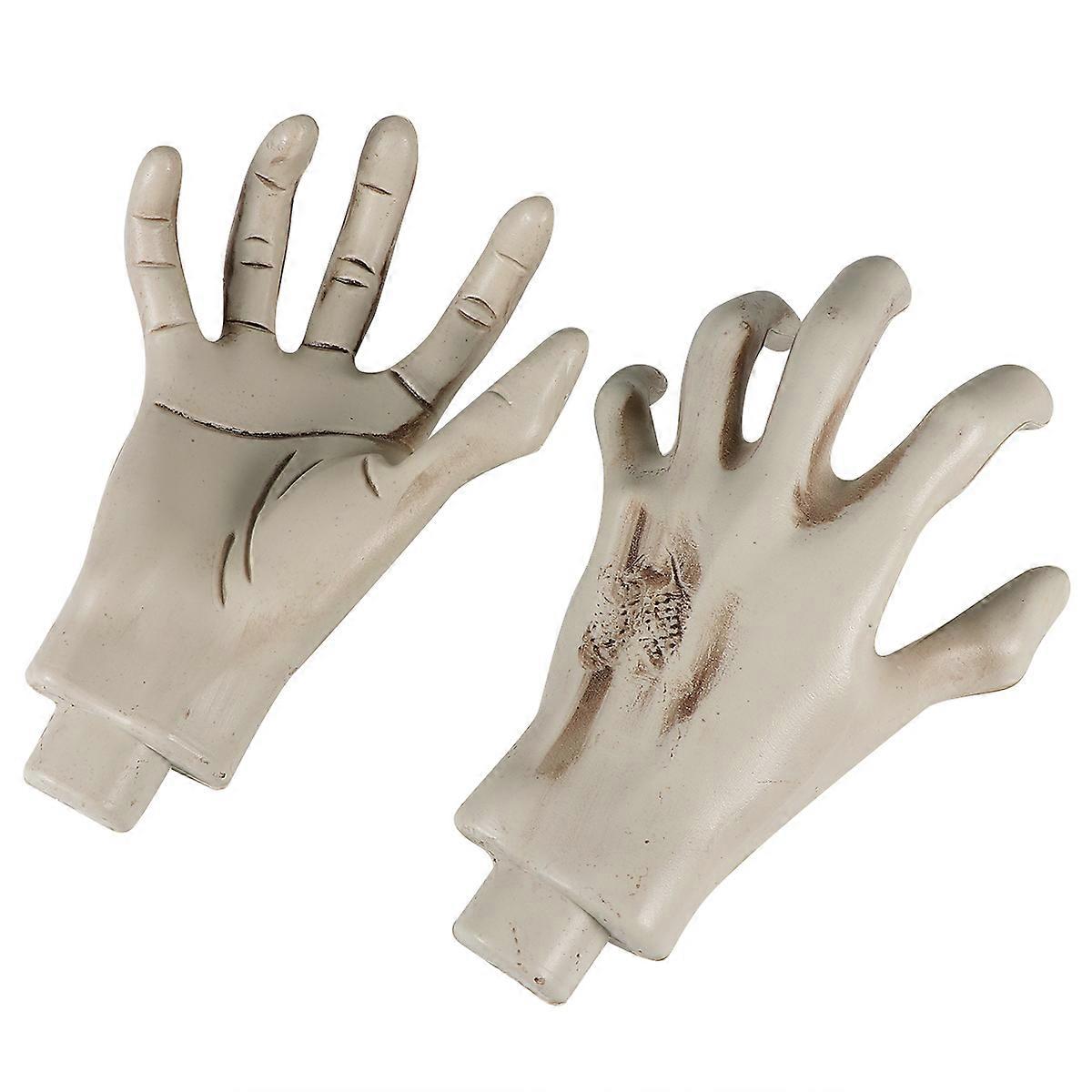 Plastic Bone Hand Props for Decoration 1Pair Halloween Skeleton Hands
