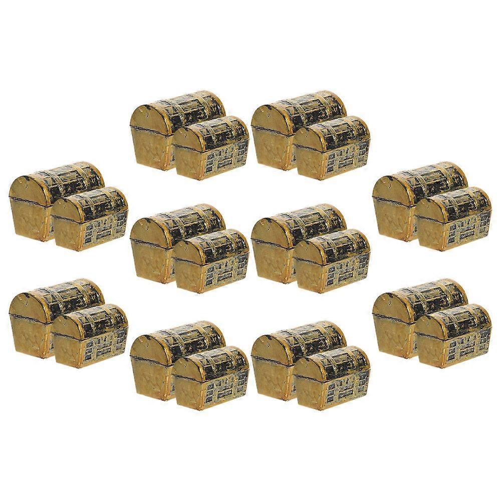 Pirate Chest Plastic Treasure Box for Decoration 20Pcs Set