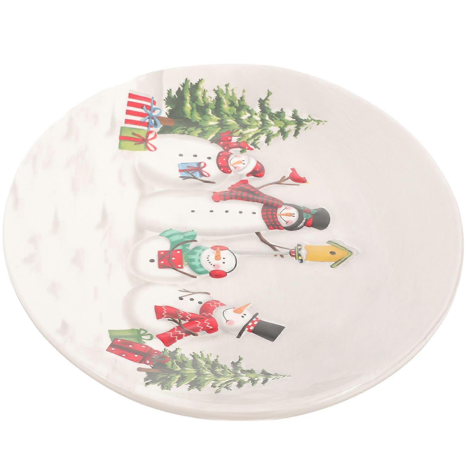 Ceramic Serving Trays Christmas Sauce Dish for Dipping 2Pcs Multi Color