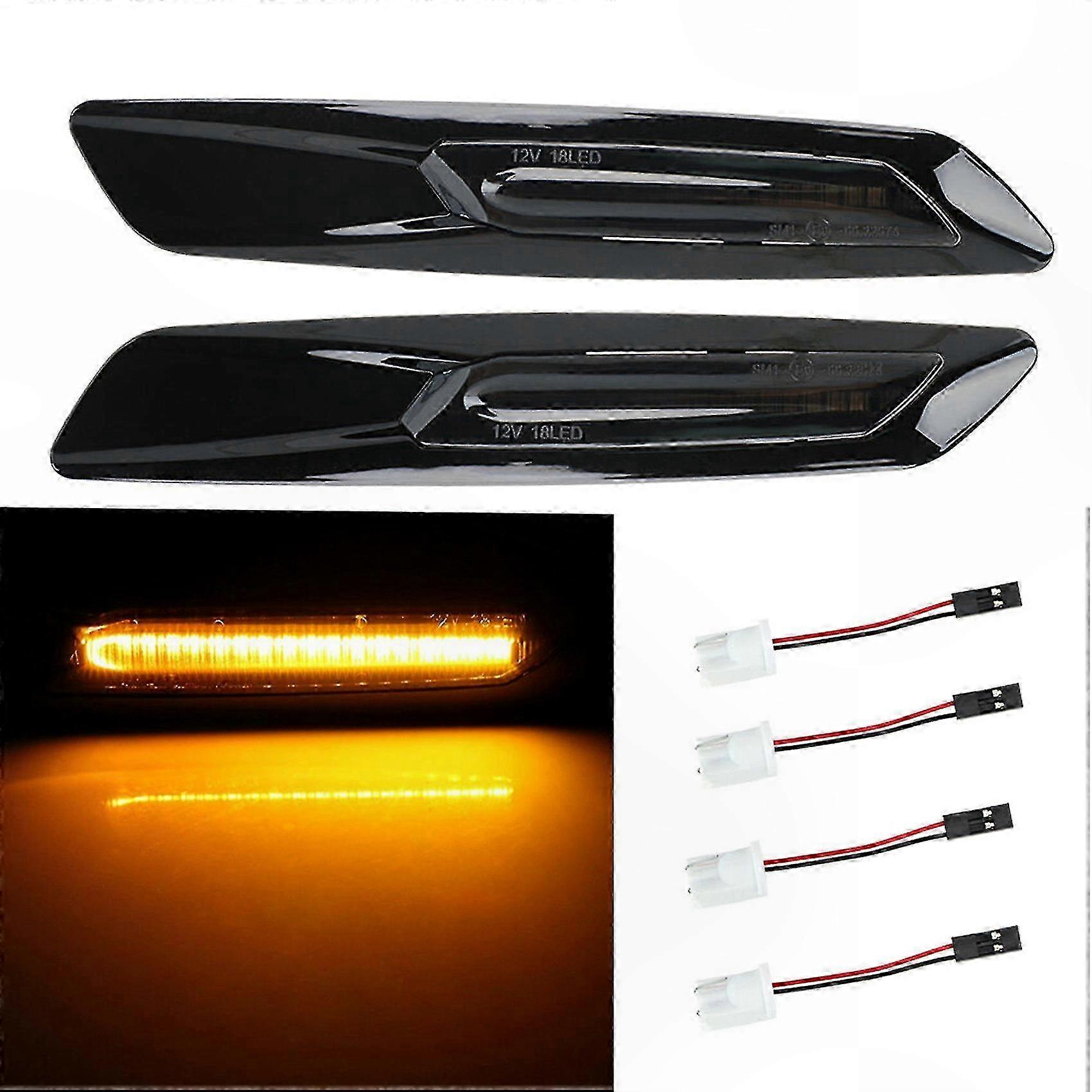 2Pcs LED Dynamic Side Marker Blinker Light for  E60 E61 E81 E82