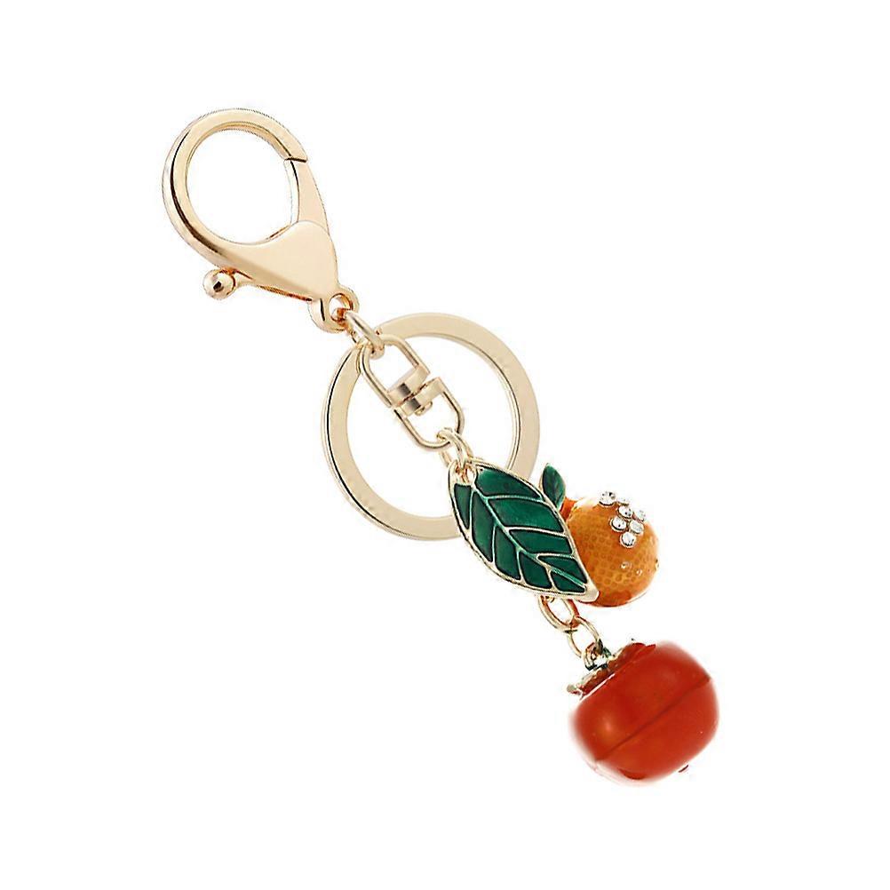Persimmon-Shaped Key Chain Hanging Pendant for Decor 4Pcs Set