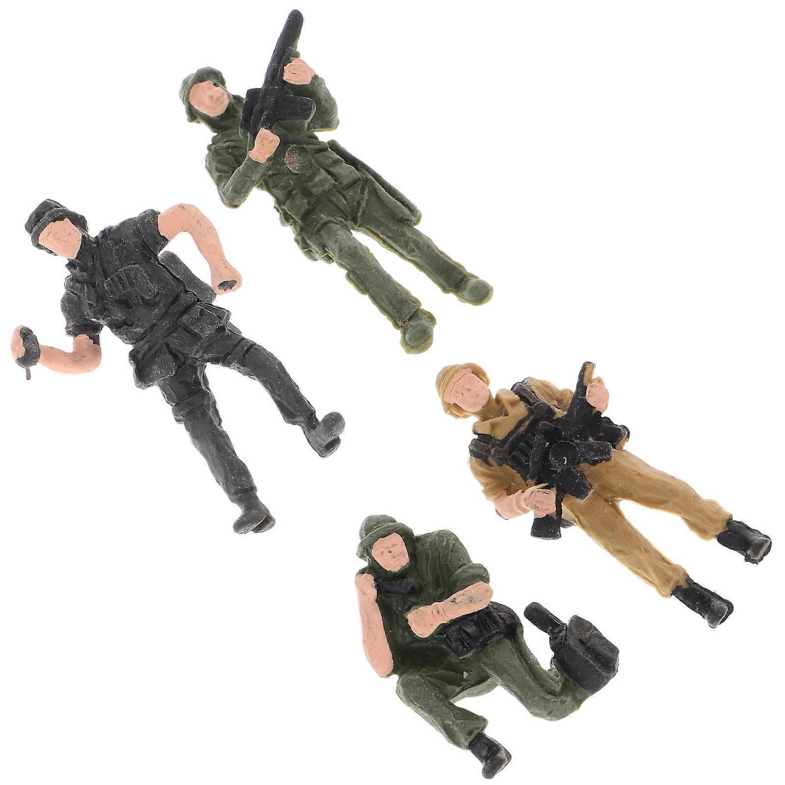 Plastic Soldier Figurines Miniature Model for Kids 16Pcs Tiny Figures