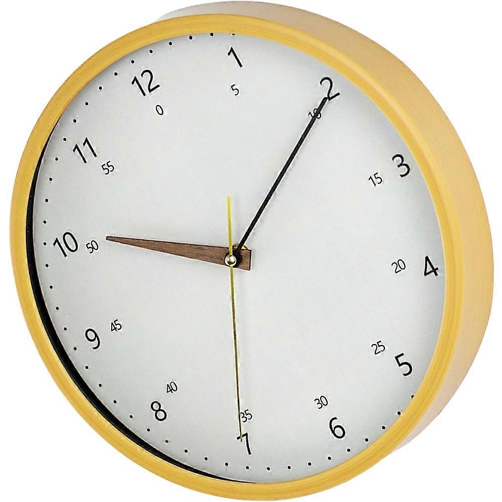 Decorative Wall Clock Round Wall Clock for Living Room 2Pcs