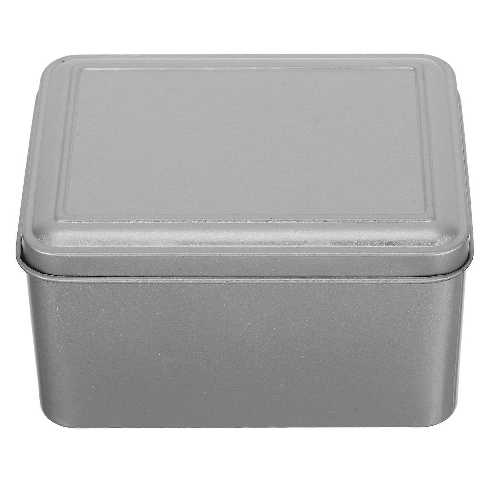 Silver Tinplate Storage Boxes with Lid for Candy and Tea Storage 20Pcs