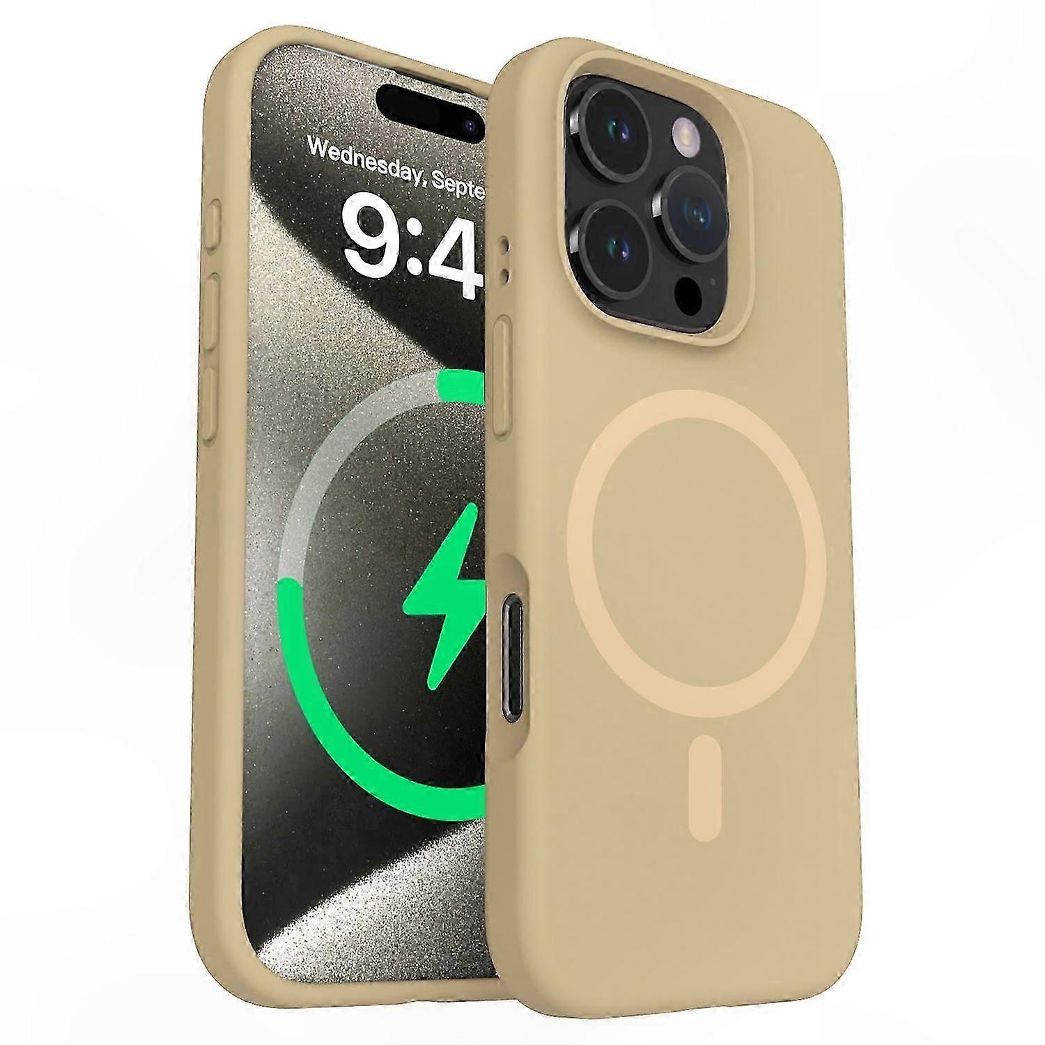 Magnetic Case for 16 Pro with Microfiber Interior and Silicone Exterior Cover