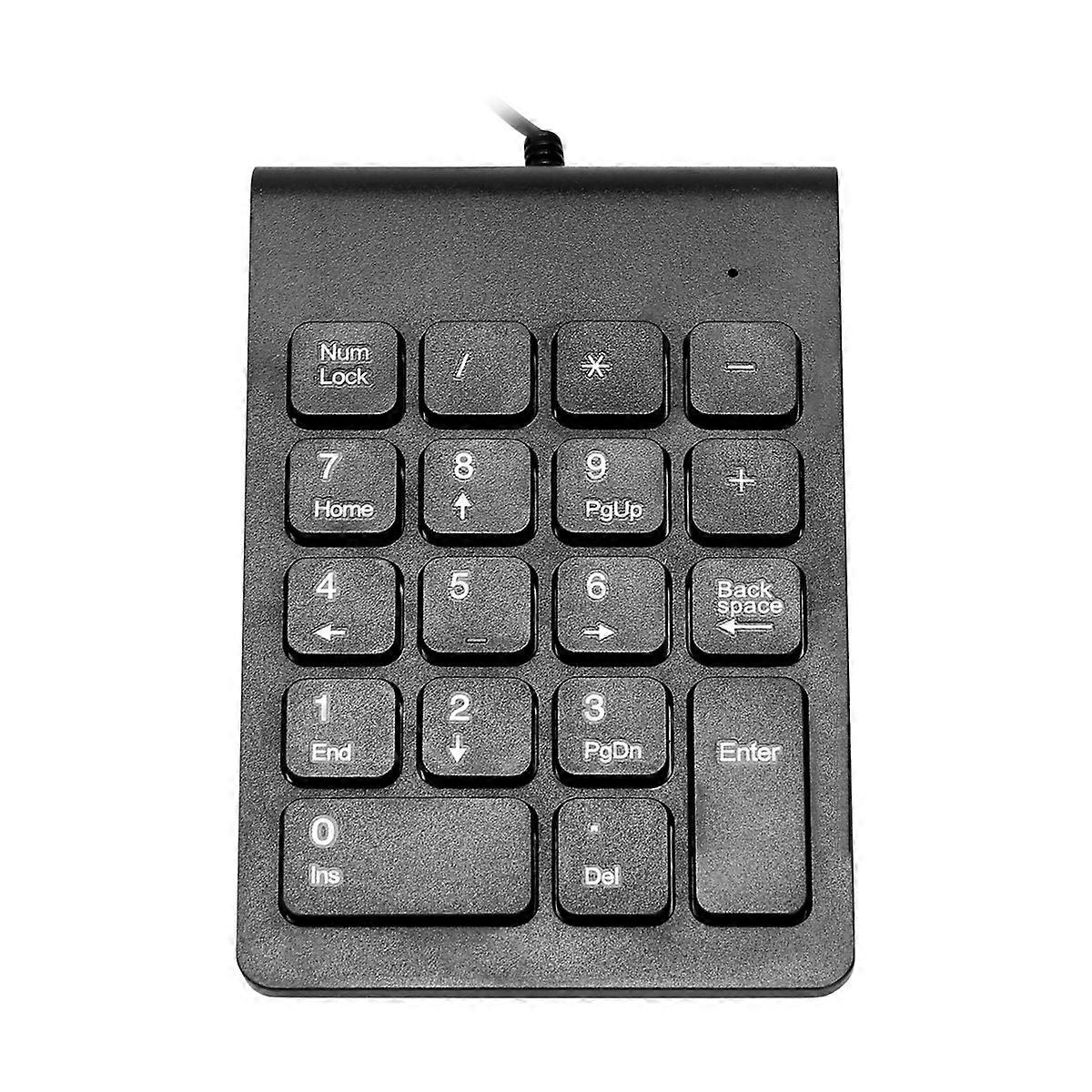 Mini USB Wired Numeric Keypad Numpad 18 Keys Digital Keyboard for Accounting Teller Laptop Android N