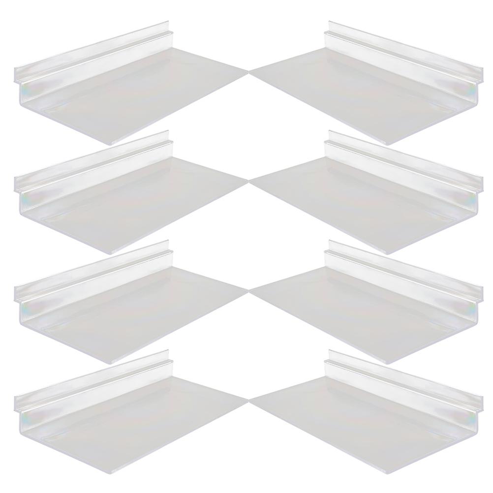 Clear Wall Shelves Plastic Shoe Shelf for Store Display 16Pcs