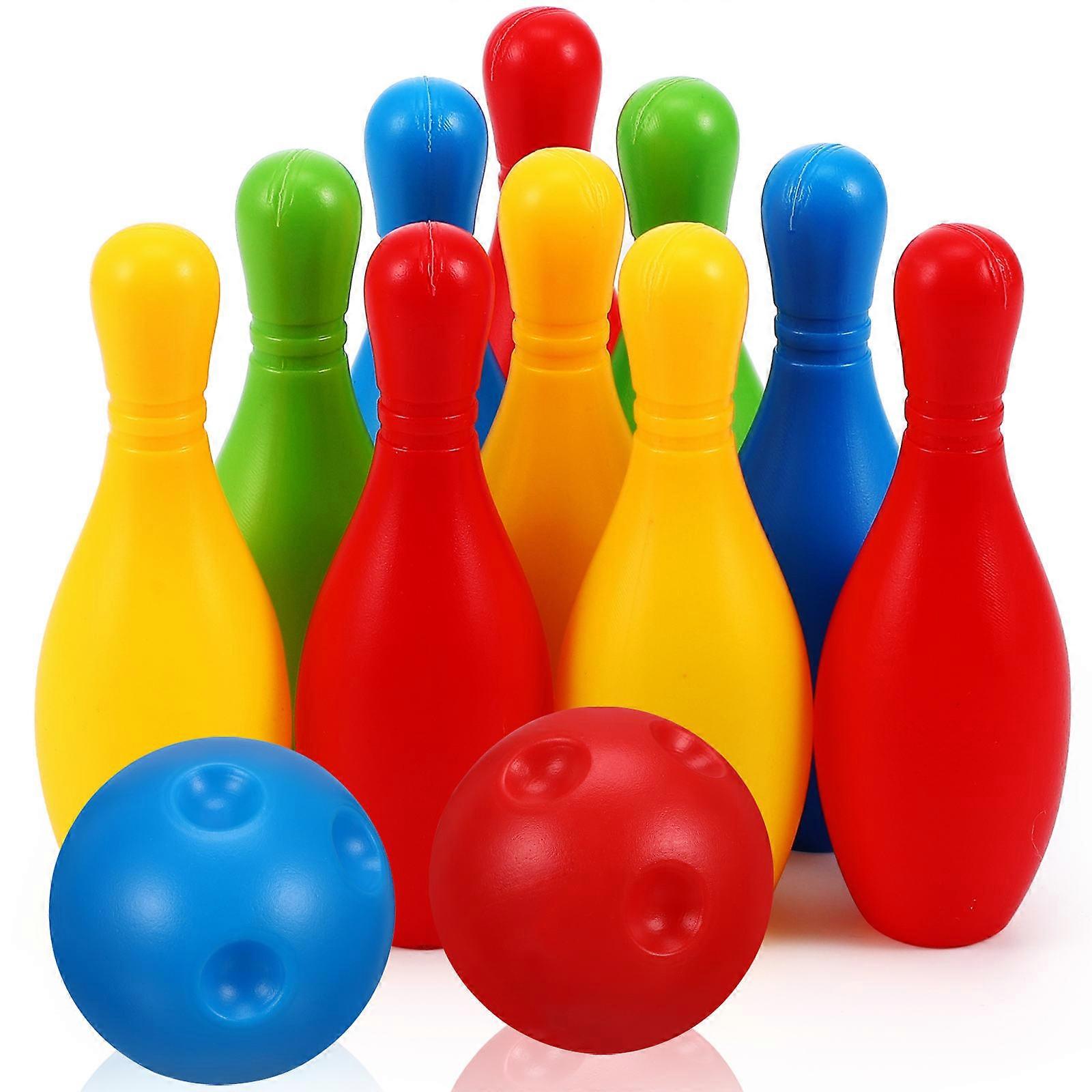 Bowling Game Mini Bowling Toy for Playing 4Sets Assorted Color Educational