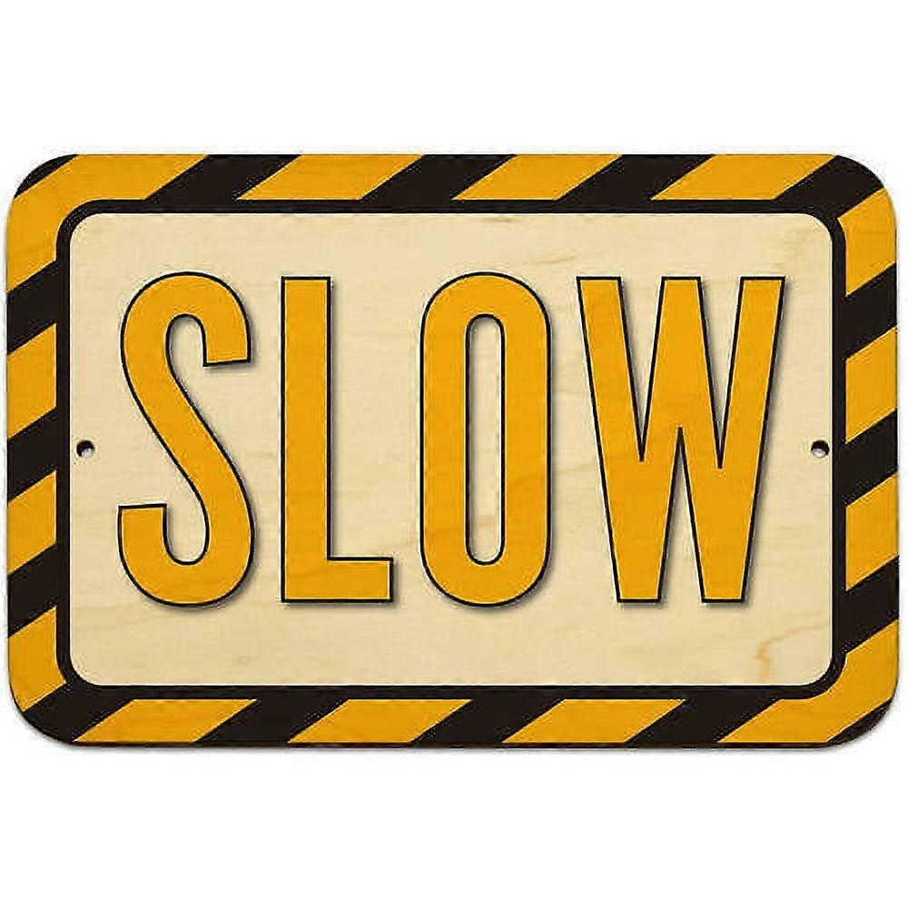 Langsames Fahren, langsames Warnschild