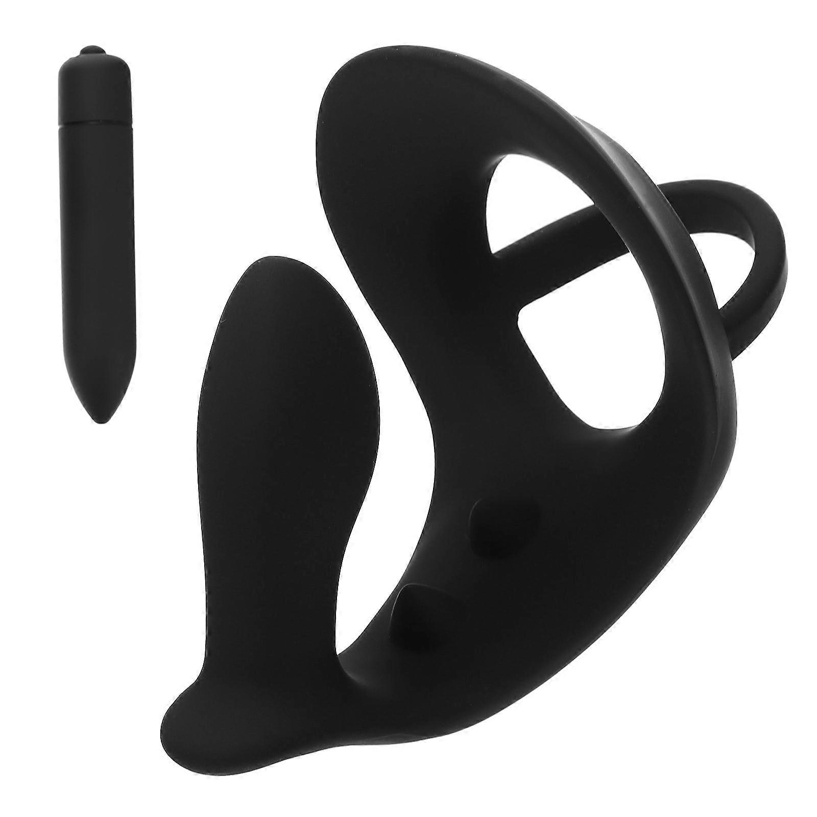 Men Use Prostate Silicone Lock in Black Color