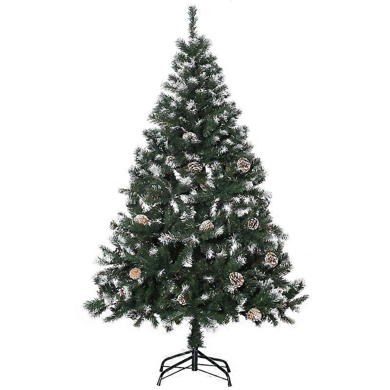 150cm Artificial Christmas Tree 676 Branches Snowy Tips Flame Retardant