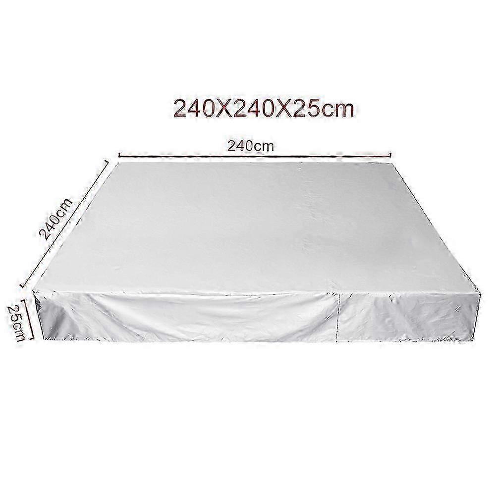 Multi-purpose polyethylene waterproof tarpaulin, silver, 240*240*25cm