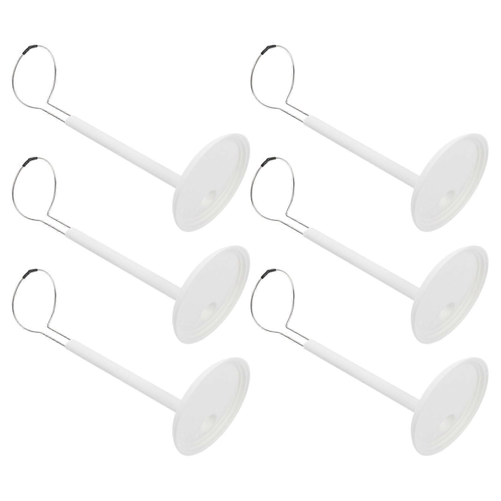 Adjustable White Doll Display Stand for Figurines with 6Pcs Set