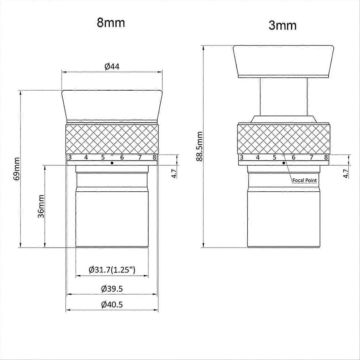 SVBONY 3mm-8mm Oculaire zoom planétaire pour télescope
