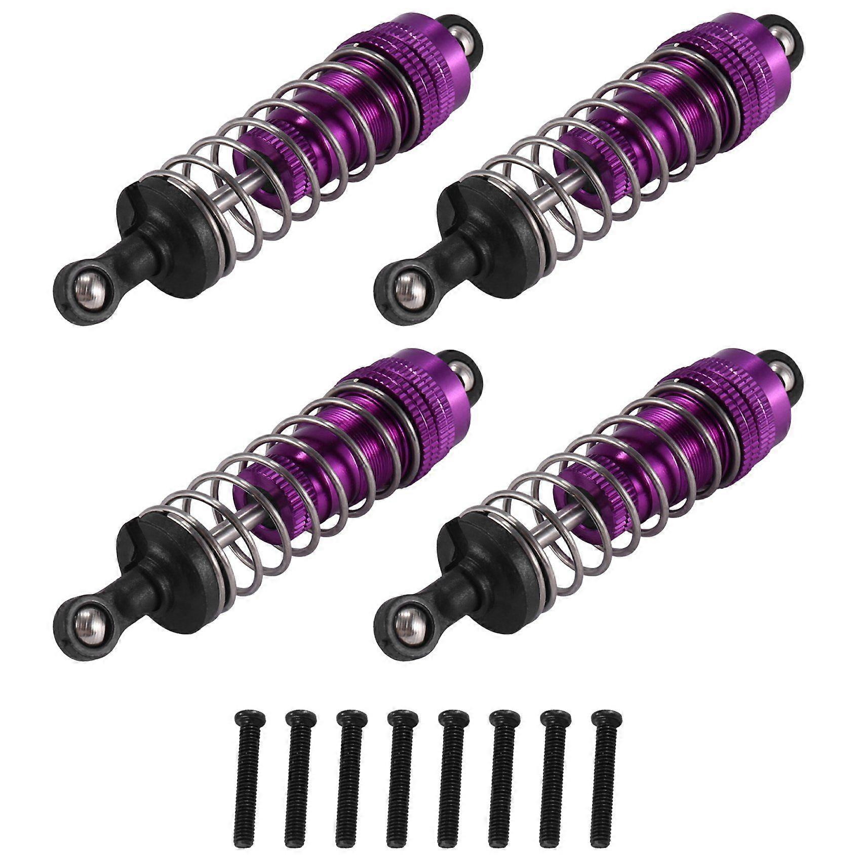 Wltoys 124019 124018 144001 RC、パープル用4個メタルショックアブソーバー