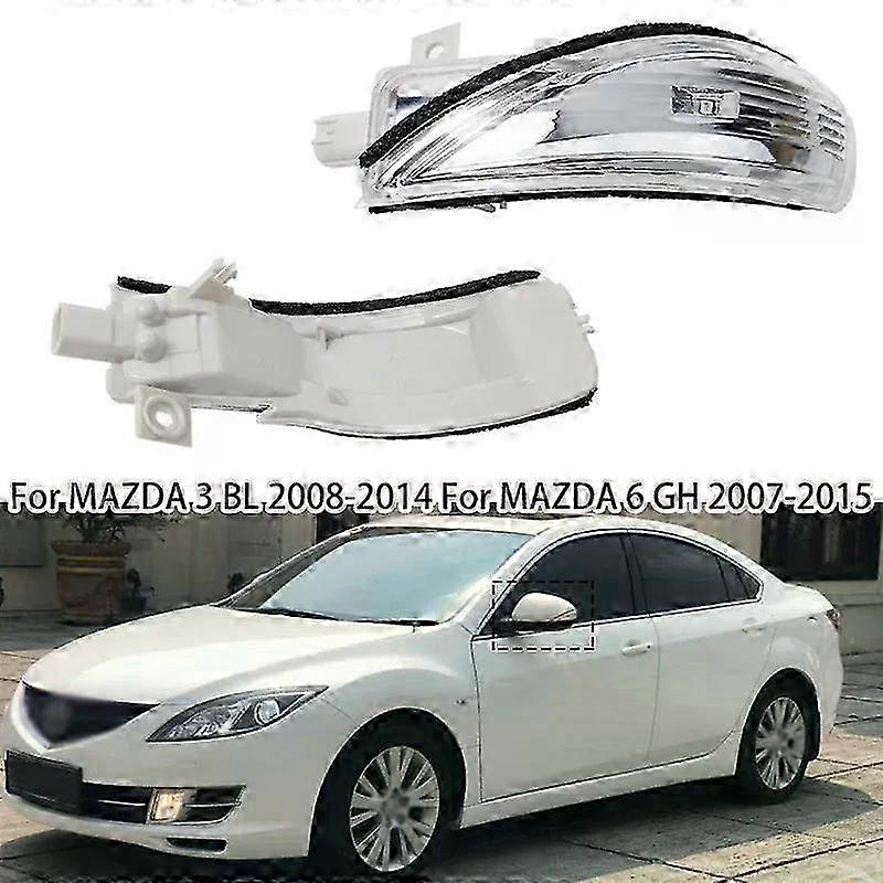 25-26 Applies to LED Car Left and Right Blinker Lamp For MAZDA 3 BL 2008-2014 For MAZDA 6 GH 2007-2015 Auto Mirror Turn Signal Light