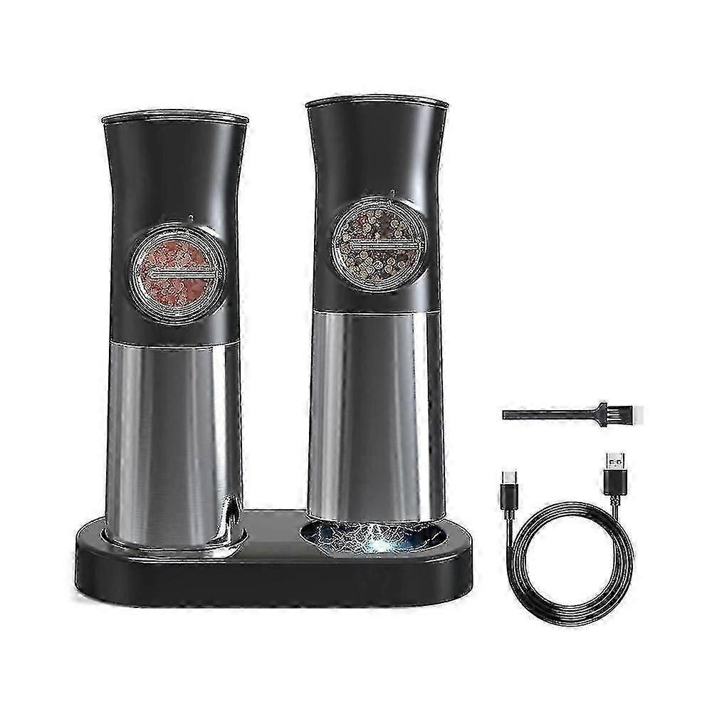 2025 Latest Model Electric Salt And Pepper Grinder Set,gravity Automatic Salt &