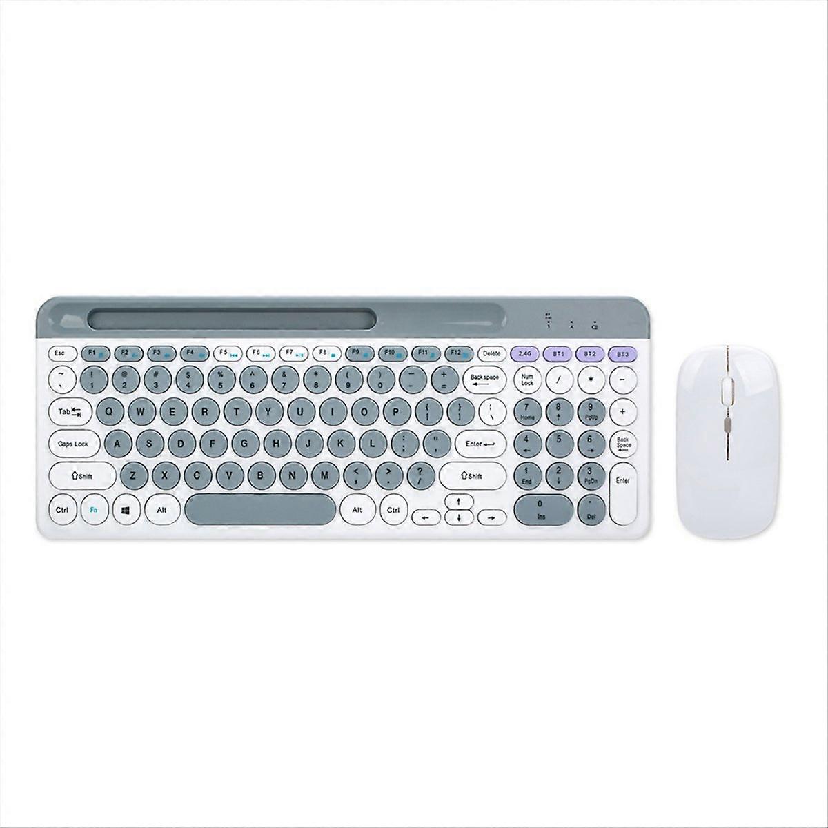 Wireless Keyboard Mouse Combo Portable Bluetooth Colorful Keyboard