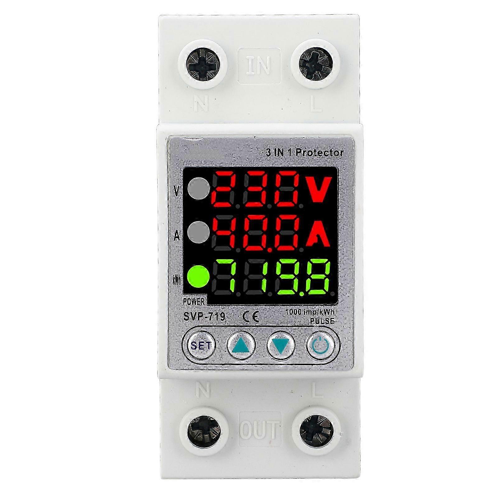 Adjustable Voltage Protector Self Resetting Smart Over Under Voltage Protective Device with Power Display AC230V 140A (SVP71940A N SZRH