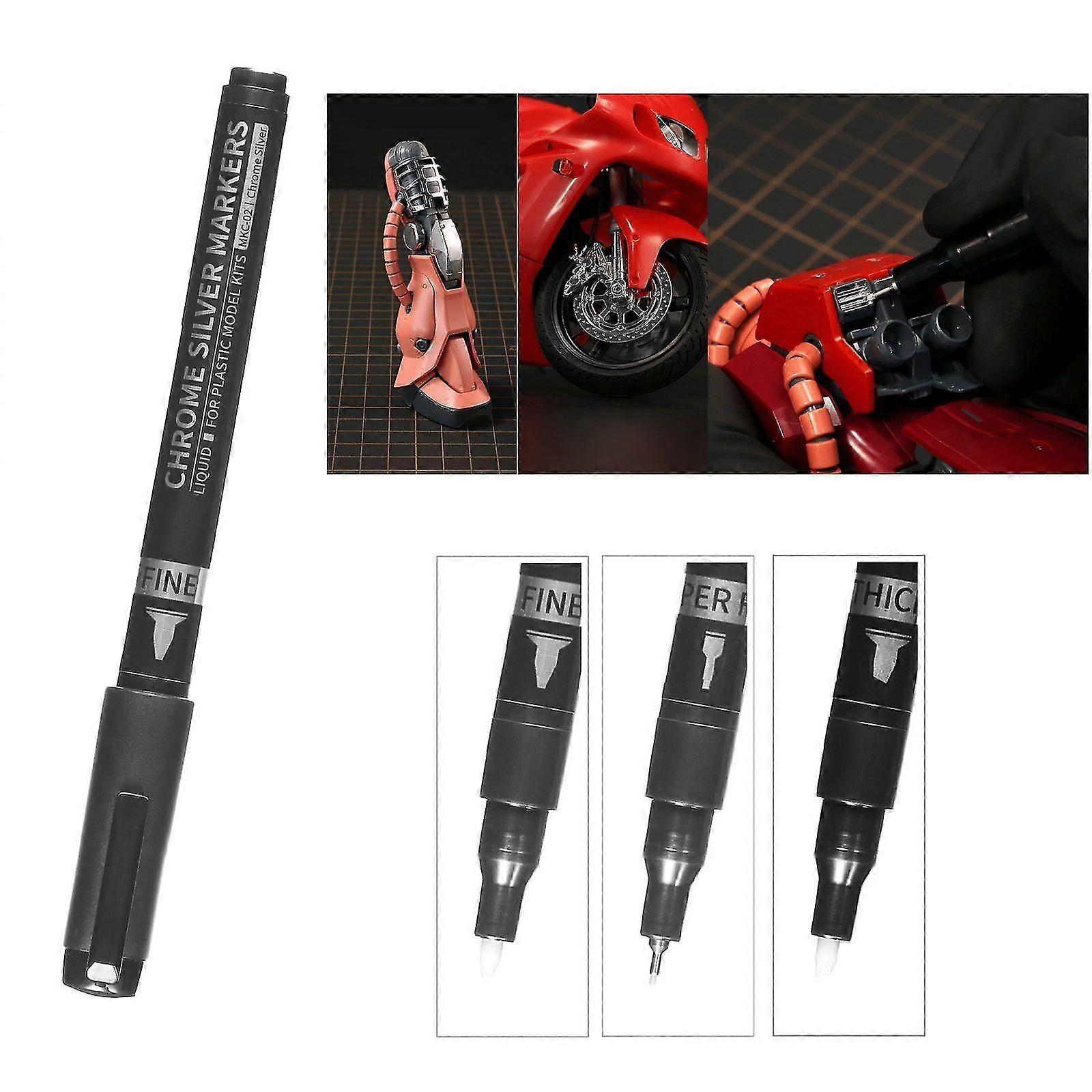 Dspiae Paint Tools Mkc-1-3 Electroplated Siliver Markers Self-leveling Paint Ft