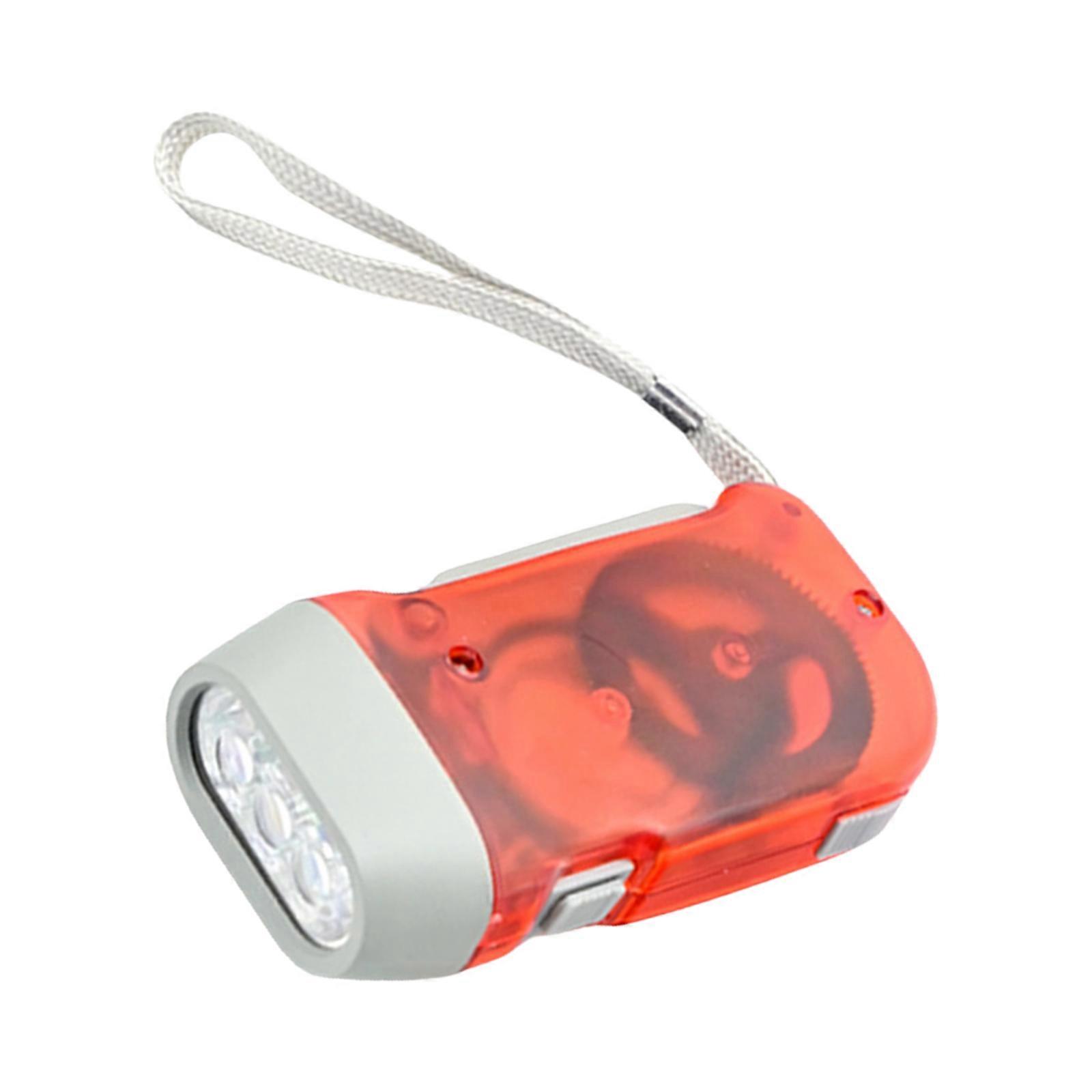 Hand Press Crank Camping Lamp Manual Power Generation Flashlights Squeeze Wind Up Flashlights Torches Light Enduring  Red