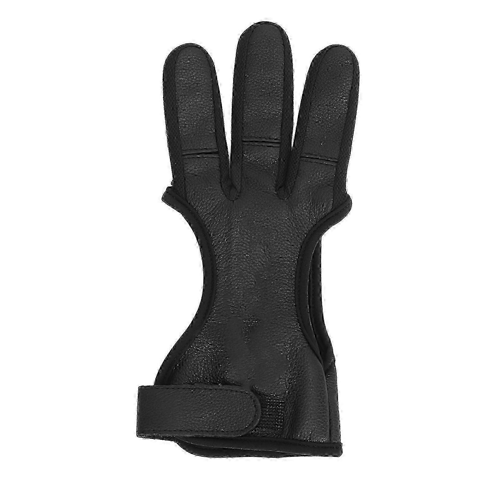 Luva Protetora de Arco e Flecha de Veado 3 Dedos para Arco Composto Recurvo