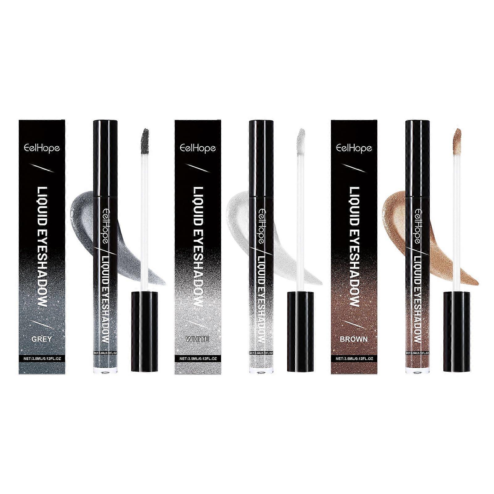 Eelhope Glitter Eyeshadow Natural Color Rendering Makeup Daily Makeup Easy To Color Eye Long-Lasting Shiny Eyeshadow