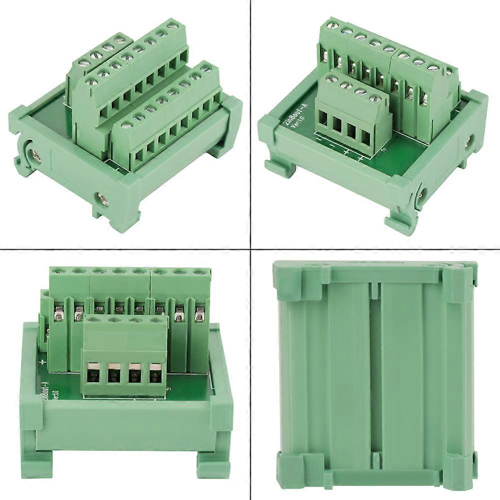 2 in 8 out DIN Rail and Panel Mounting Power Distribution Module Breakout Board