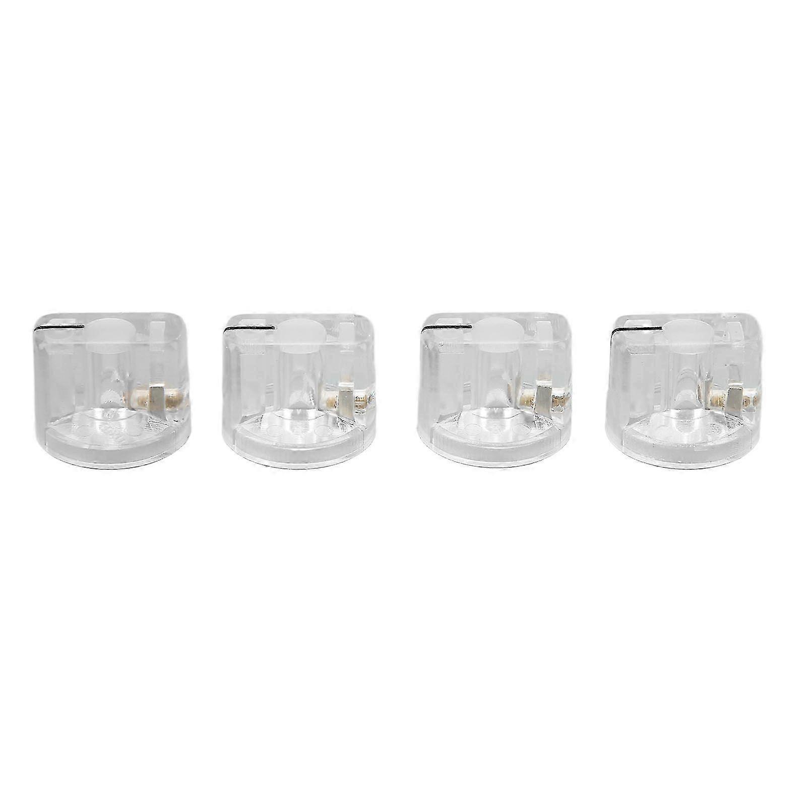 4Pcs Effect Pedal Knob Slot Design Transparent Plastic Easy Control Instrument Accessory