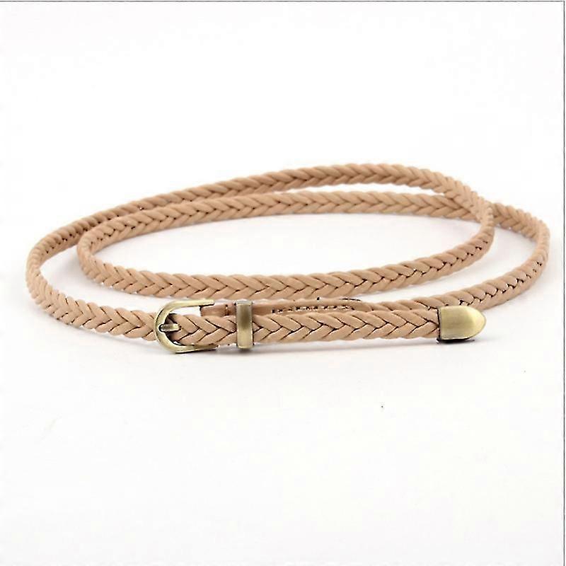 女性の編みこみベルト細い織りベルトベルトドレス用細いベルト