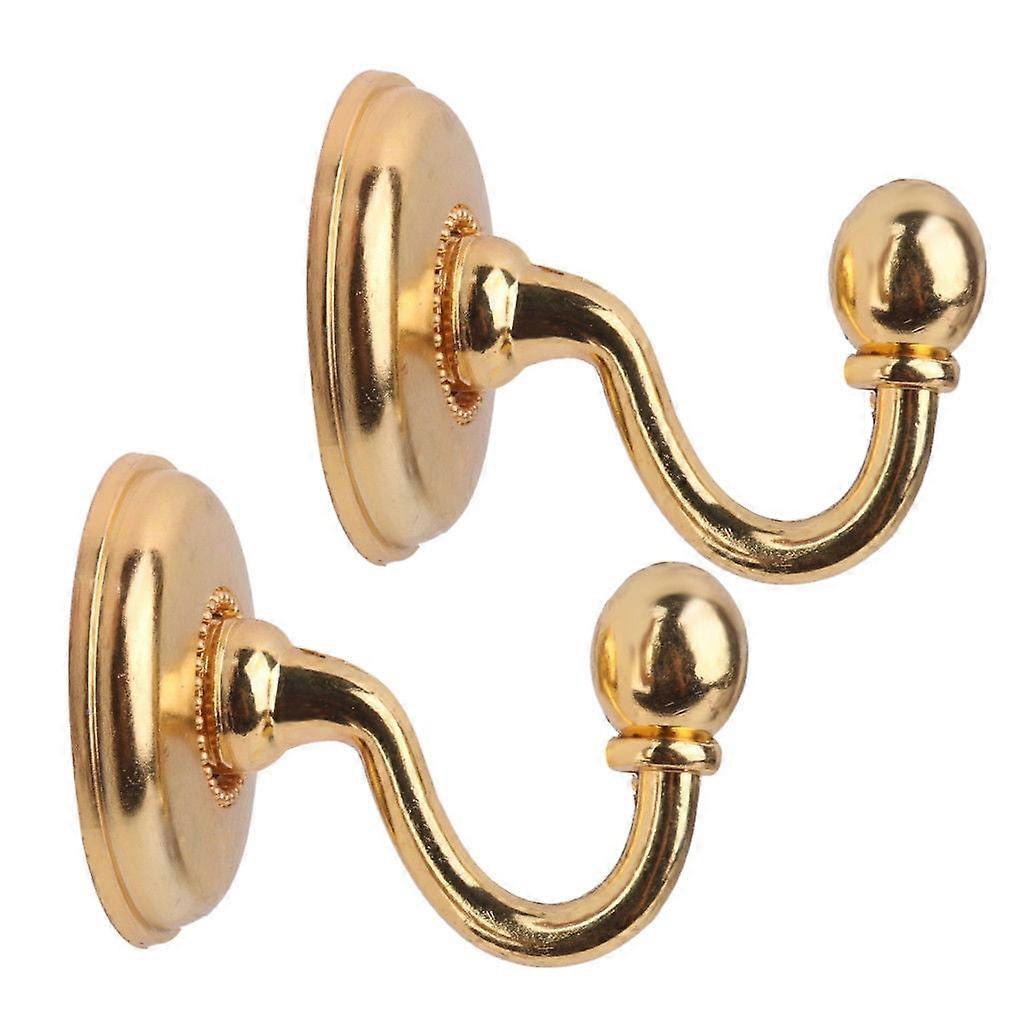 2x Metal Curtain Holdback Wall Tie Back Hooks Hanger Holder Window Curtain Hooks