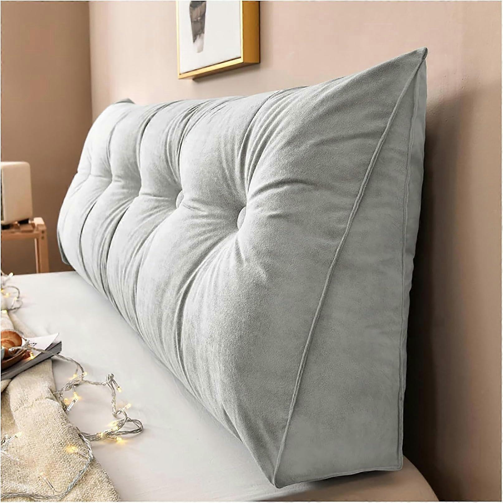 Wedge Pillows Large Triangular Reading Pillow With Lumbar Back Support, Headboard Cushion, Waist Backrest