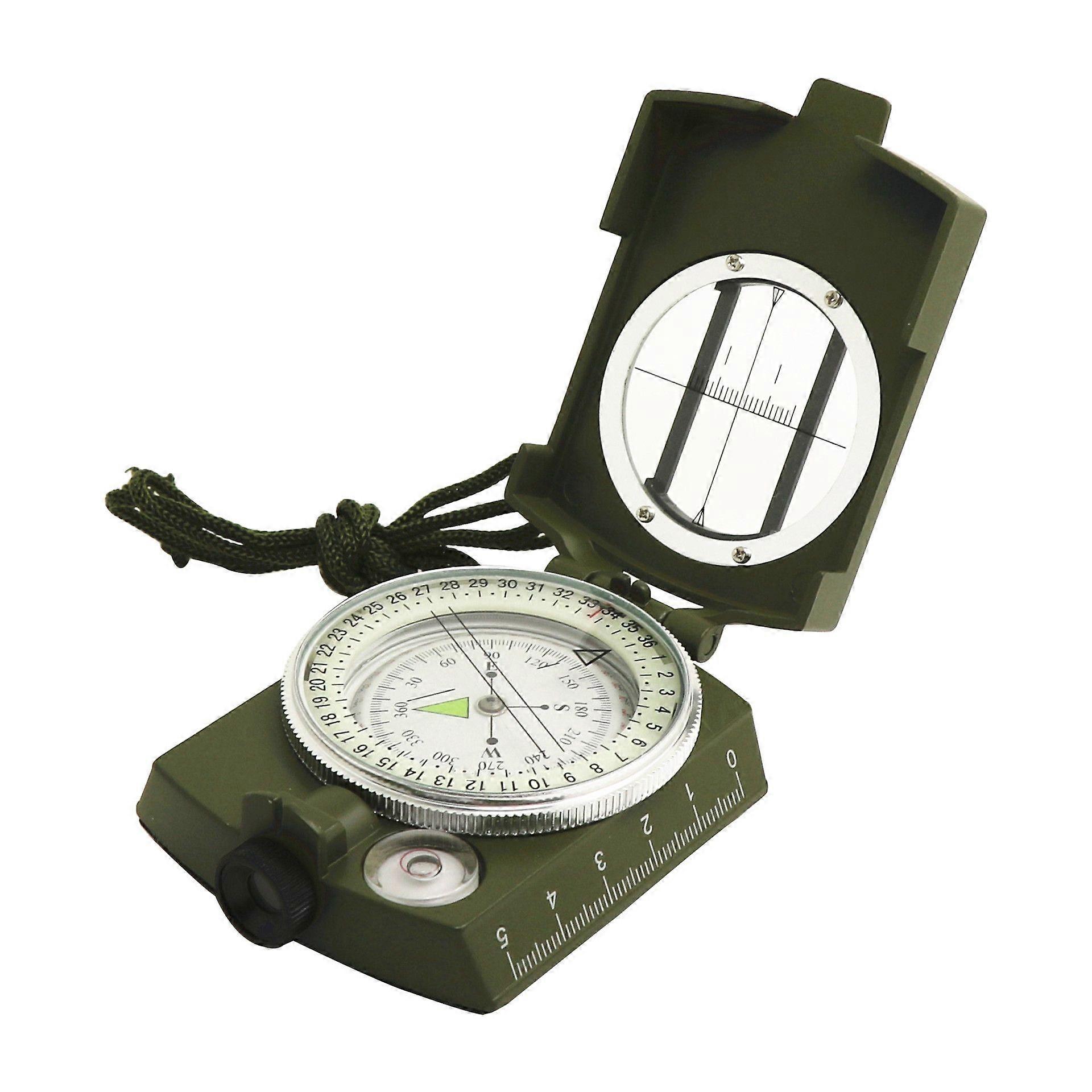 Compass Waterproof Navigation Compass Metal Sighting Compass - Green1pc
