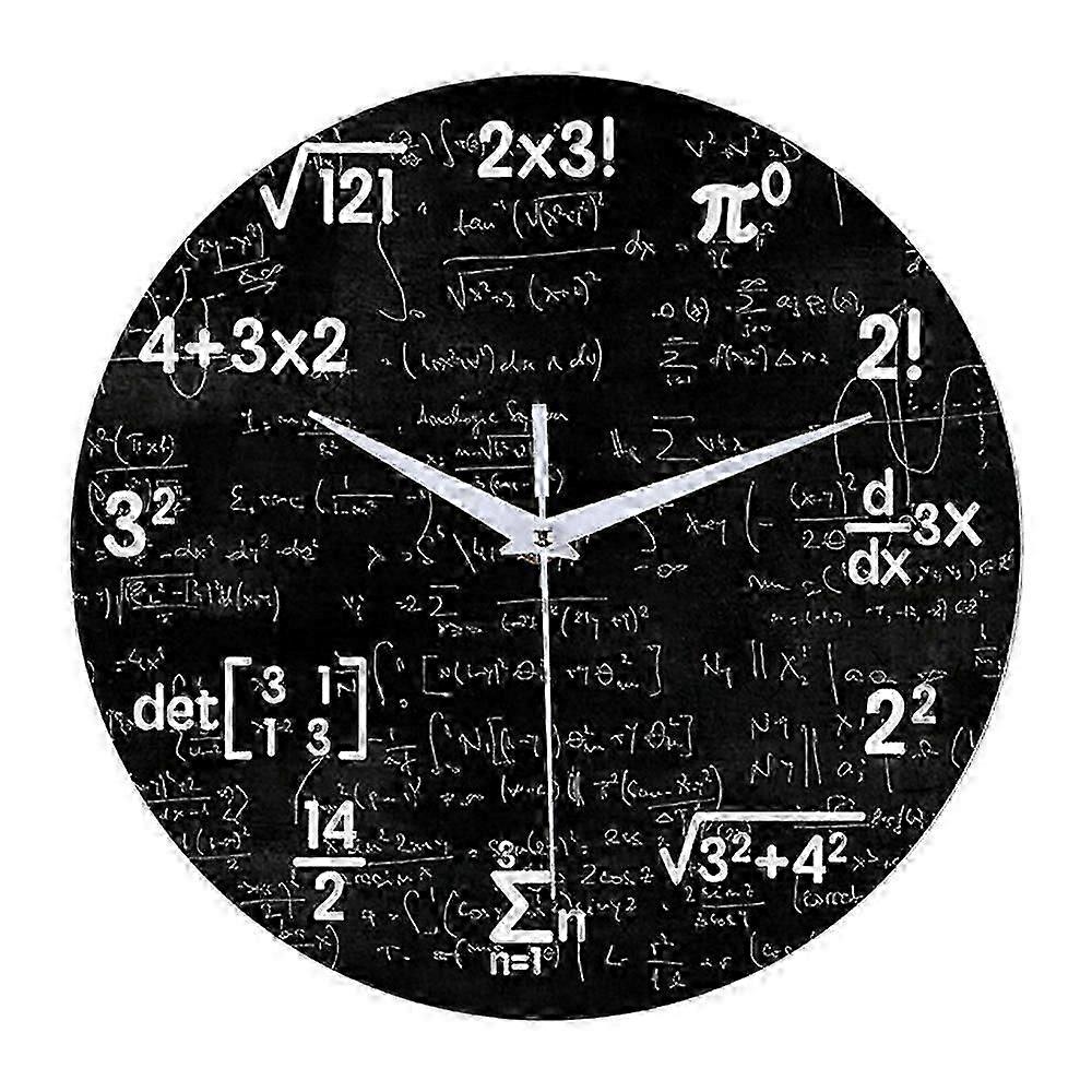 Math Wall Clock,Mathematics Clock,for Kids Math Formulas Icons Wall Clock Classroom Decor, Teacher