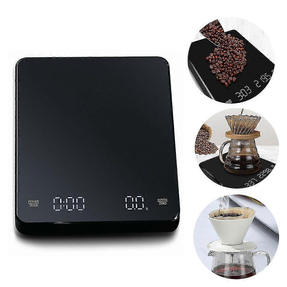3kg/0.1g Household Scale Precision Led Electronic Scale With Timer Coffee Scale