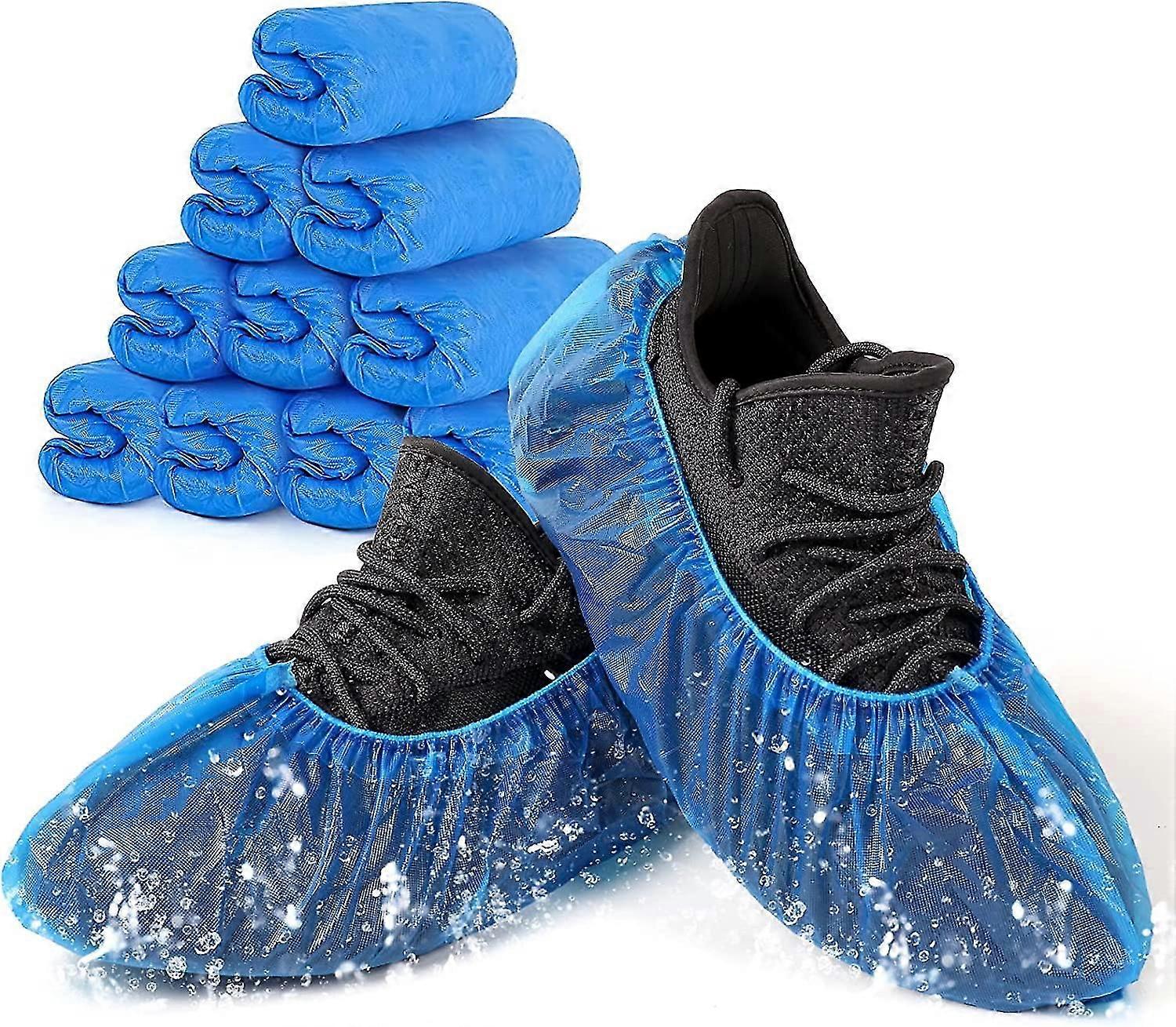 أغطية الأحذية يمكن التخلص منها غير زلة -100 حزمة ، أحذية وأغطية التمهيد للسجاد القابل للتصرف في الداخل