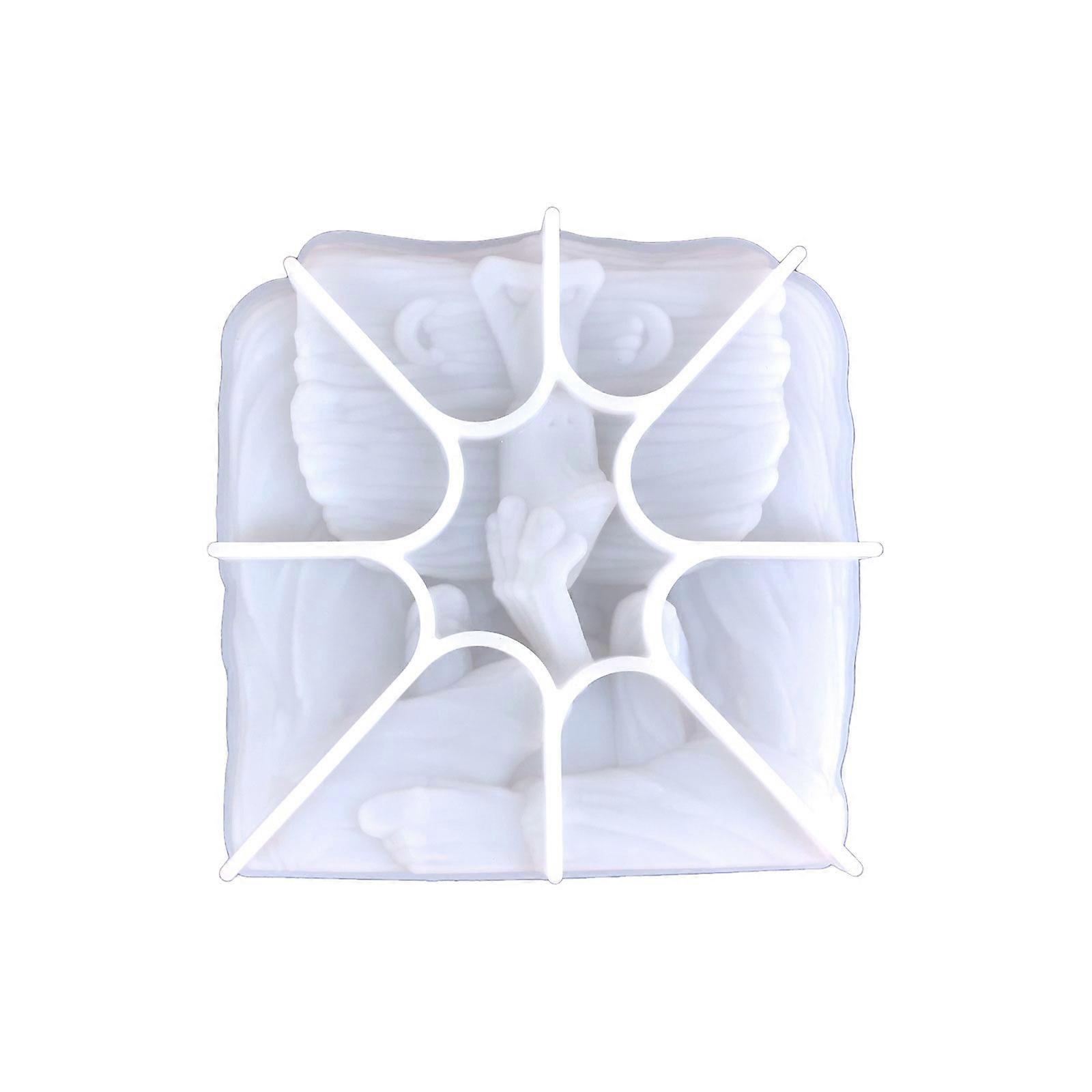 עובש גבס קוף אמנותי פסלון מעולה ליצירה ומבטא חדר מסוגנן דמויות קוף תלת מימד מעוצבות להפליא לבן