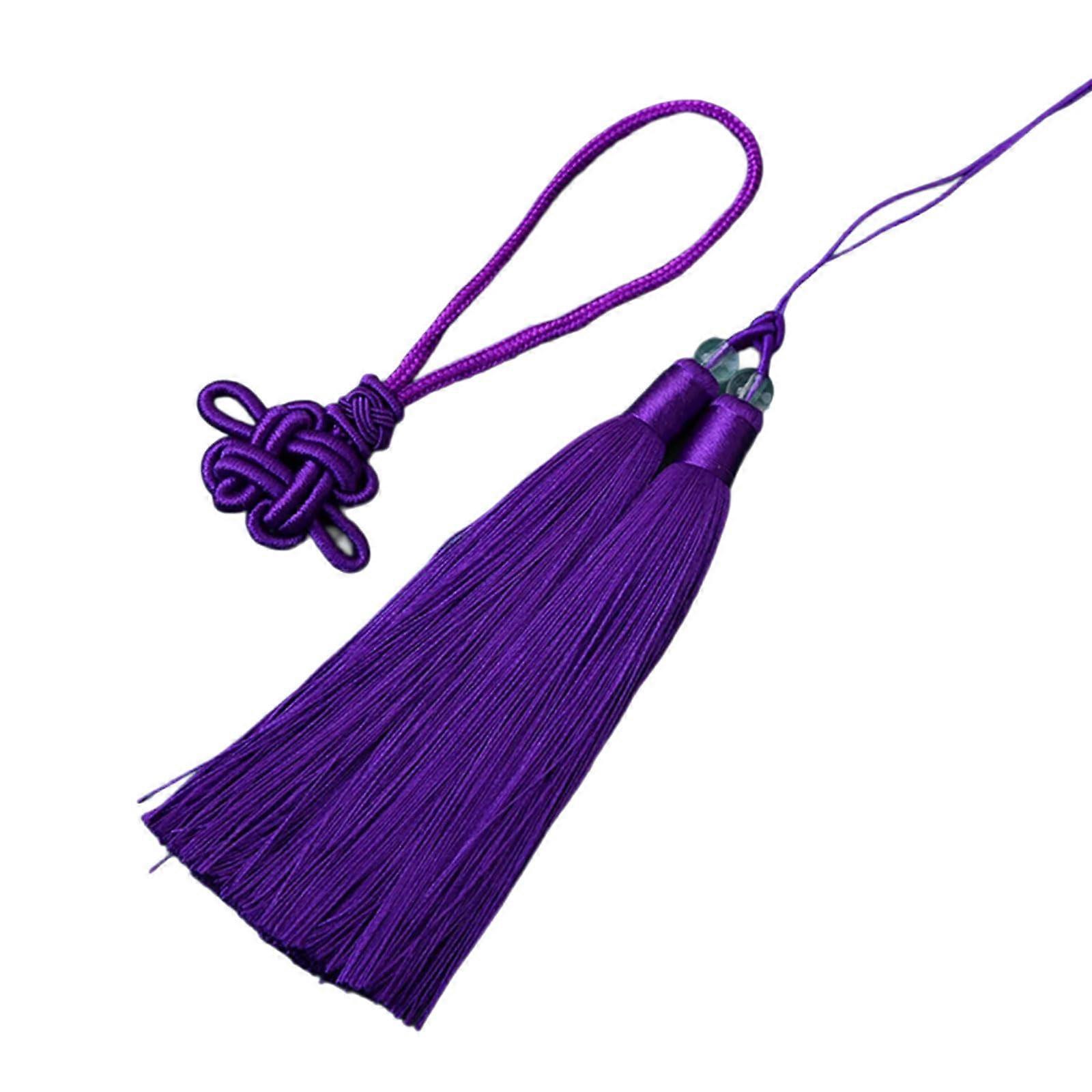 Curtain Tassel Tiebacks with Double Tone Chinese Knot Pendant for Home Window Decoration