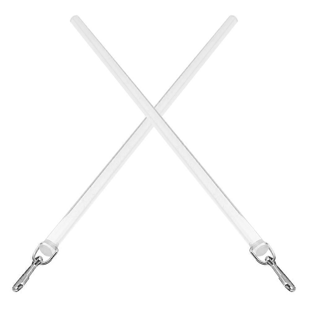 Vorhangzugstab, Acryl, stangenförmig, modernes Design, für die Heimdekoration, 34,3 x 1,1 x 1,1 cm, leicht zu gleiten, 2er-Set