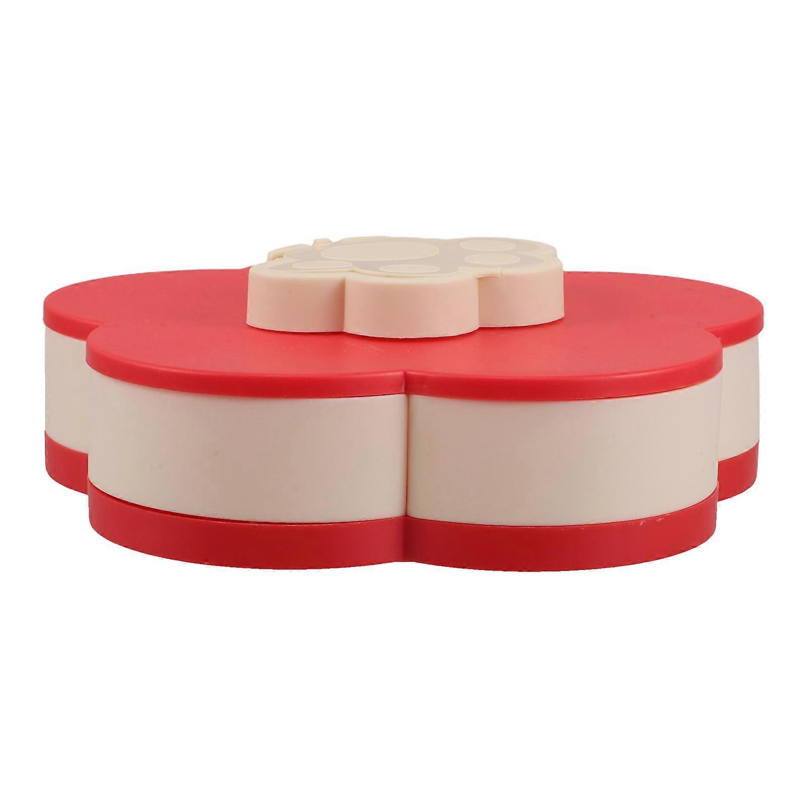 Snack Organizer Rotating Candy Tray for Party Use Red