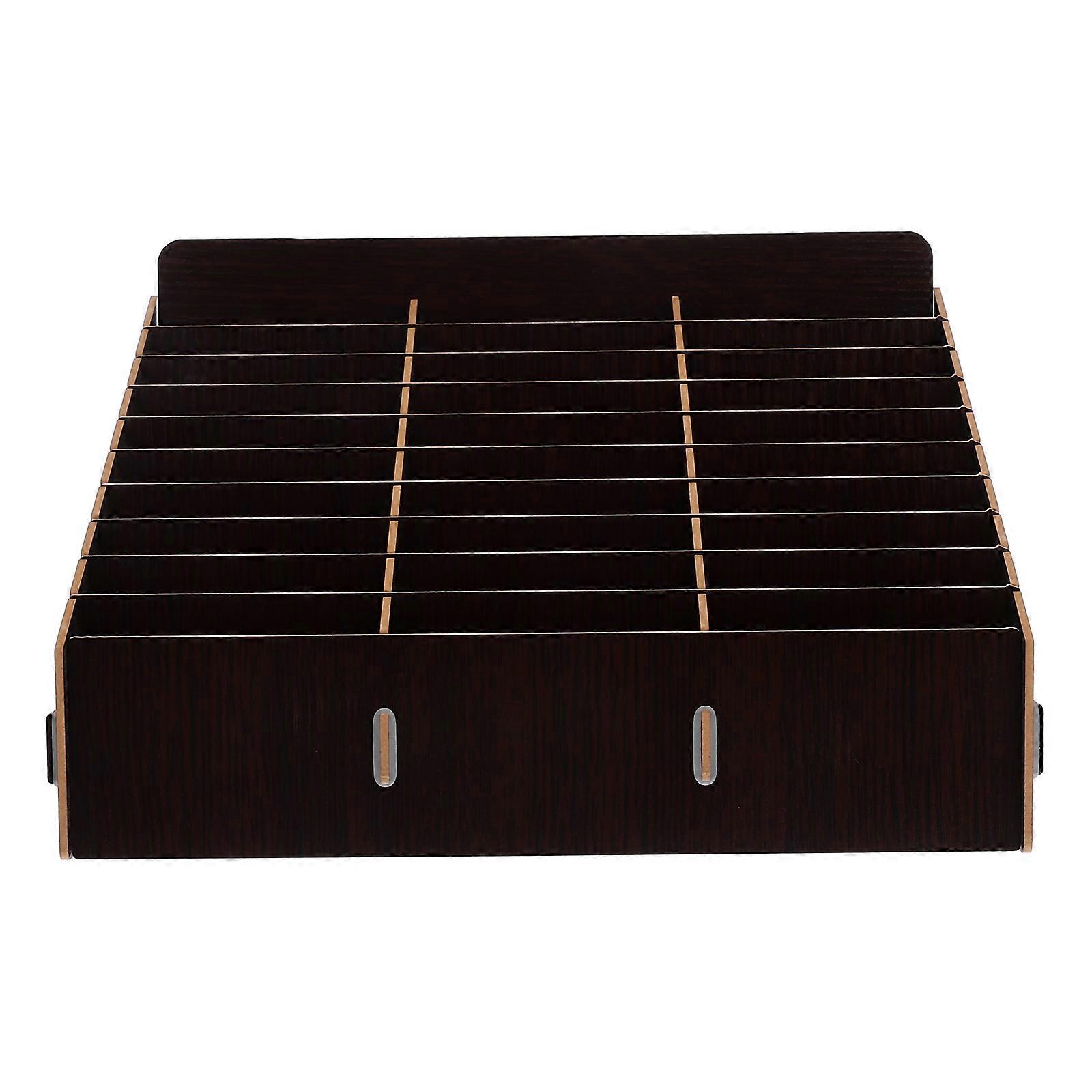 Wooden Multi Compartment Phone Storage Box for Classroom Use with 30 Compartments